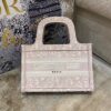 Replica Dior Mini Book Tote S5475 Rose Des Vents Oblique Embroidery