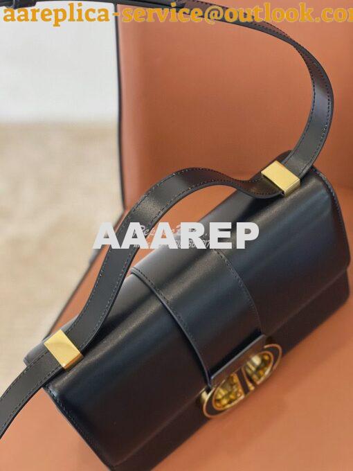 Replica Dior 30 Montaigne Bag with Tonal Enamel CD M9203U Black 7