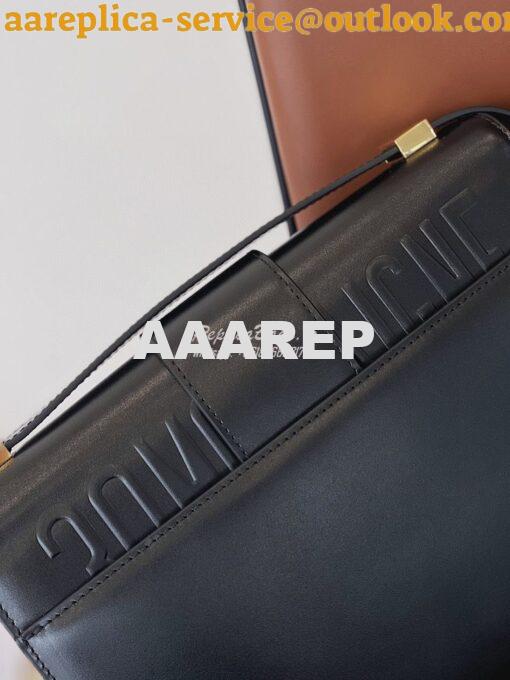 Replica Dior 30 Montaigne Bag with Tonal Enamel CD M9203U Black 9