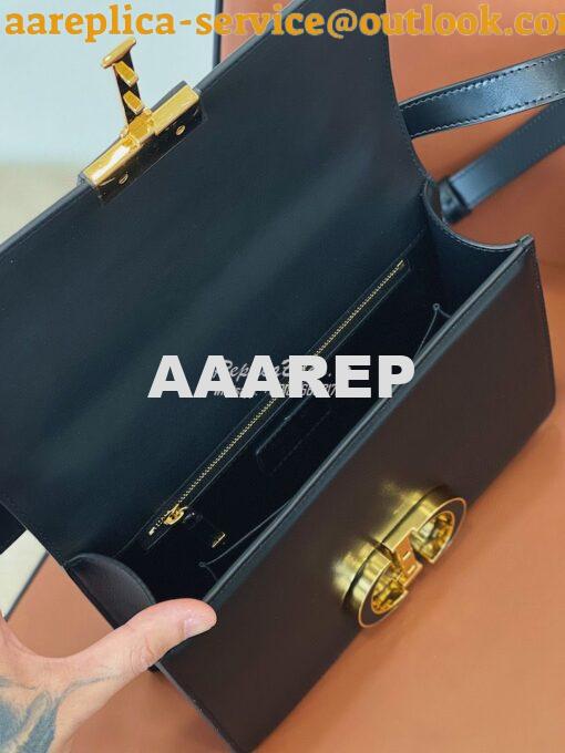Replica Dior 30 Montaigne Bag with Tonal Enamel CD M9203U Black 12