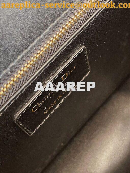 Replica Dior 30 Montaigne Bag with Tonal Enamel CD M9203U Black 13