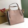 Replica Burberry The Small Buckle Bag in House Check and Brown Leather 11