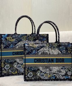 Replica Dior Book Tote bag in Blue Constellation Embroidery
