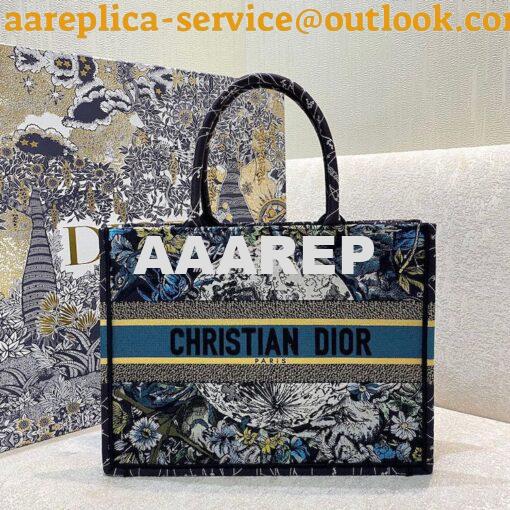 Replica Dior Book Tote bag in Blue Constellation Embroidery 3