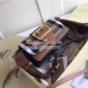 Replica Burberry Grainy Leather and House Check Tote Bag Dark Sand 11
