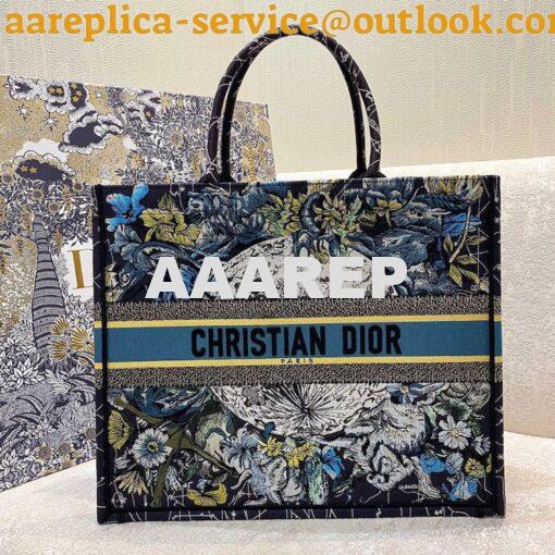 Replica Dior Book Tote bag in Blue Constellation Embroidery 11