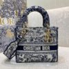 Replica Dior Medium Lady D-Lite Bag Blue Toile de Jouy Embroidery M056