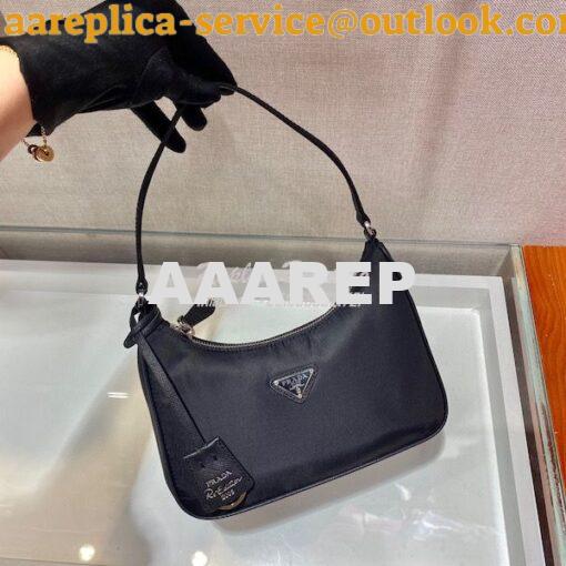 Replica Prada Re-edition 2005 Re-nylon Mini Bag with Saffiano Leather 3