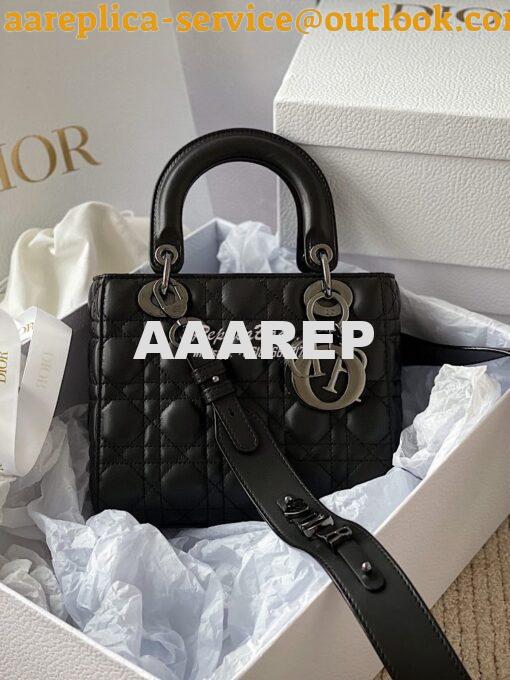 Replica Lady Dior My ABCdior Bag All Black Cannage Lambskin M0538