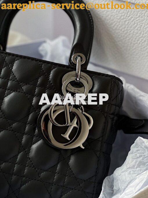 Replica Lady Dior My ABCdior Bag All Black Cannage Lambskin M0538 4