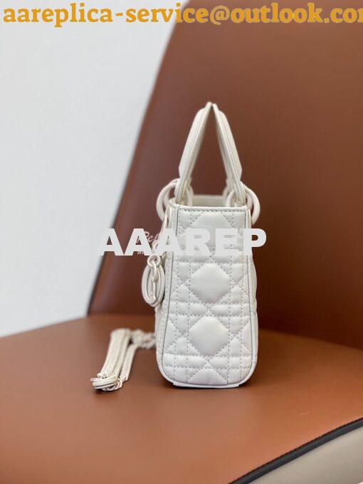 Replica Dior Mini Lady Dior Ultra-Matte Latte Tote Bag 5