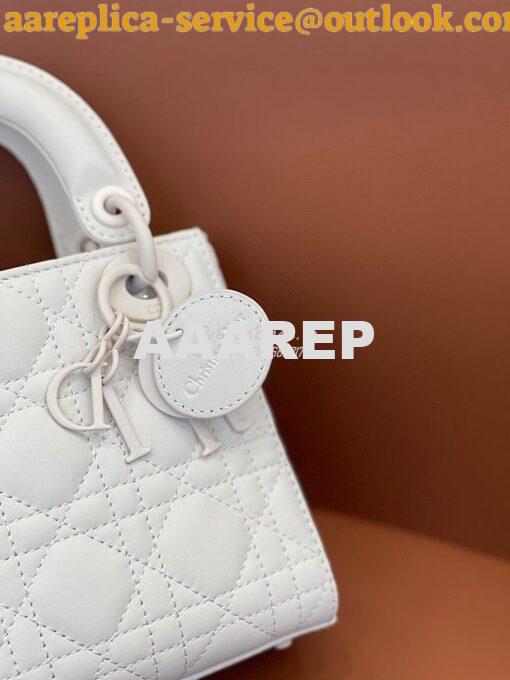 Replica Dior Mini Lady Dior Ultra-Matte Latte Tote Bag 8