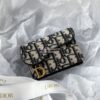 Replica Dior Saddle Flap Card Holder Gray Oblique Jacquard S5611 11