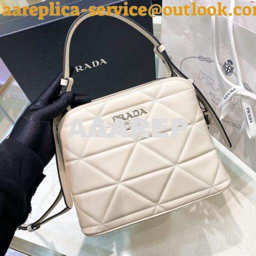 Replica Prada Spectrum Small Leather Bag 1BA311 White