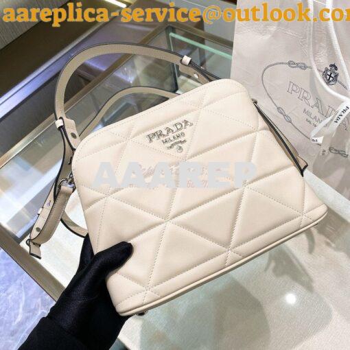 Replica Prada Spectrum Small Leather Bag 1BA311 White 3