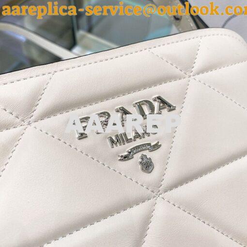 Replica Prada Spectrum Small Leather Bag 1BA311 White 5