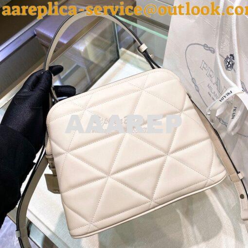 Replica Prada Spectrum Small Leather Bag 1BA311 White 9