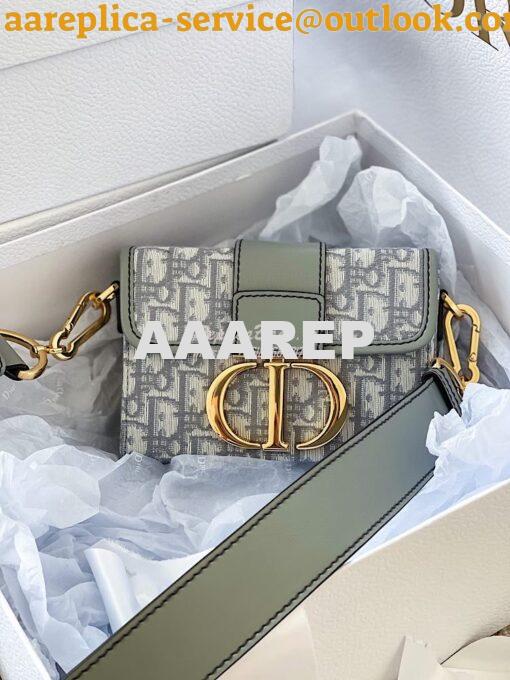 Replica Dior 30 Montaigne Jacquard Canvas Box Bag M9204 Gray 2