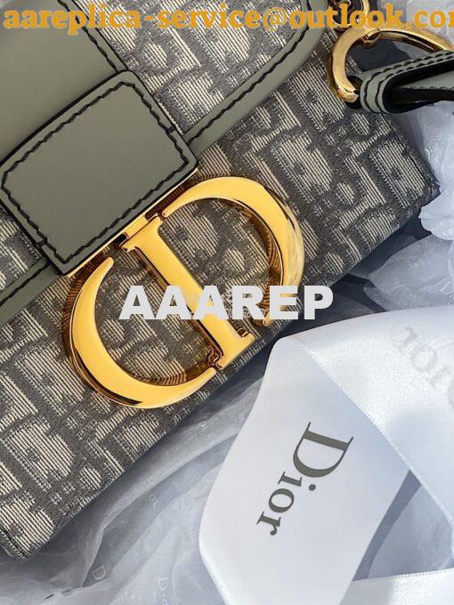 Replica Dior 30 Montaigne Jacquard Canvas Box Bag M9204 Gray 4