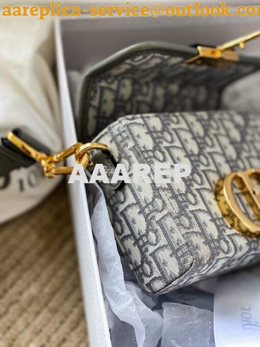 Replica Dior 30 Montaigne Jacquard Canvas Box Bag M9204 Gray 9