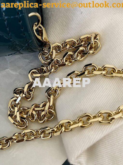 Replica Lady Dior Clutch With Chain in Patent Calfskin S0204 Ocean Blu 6