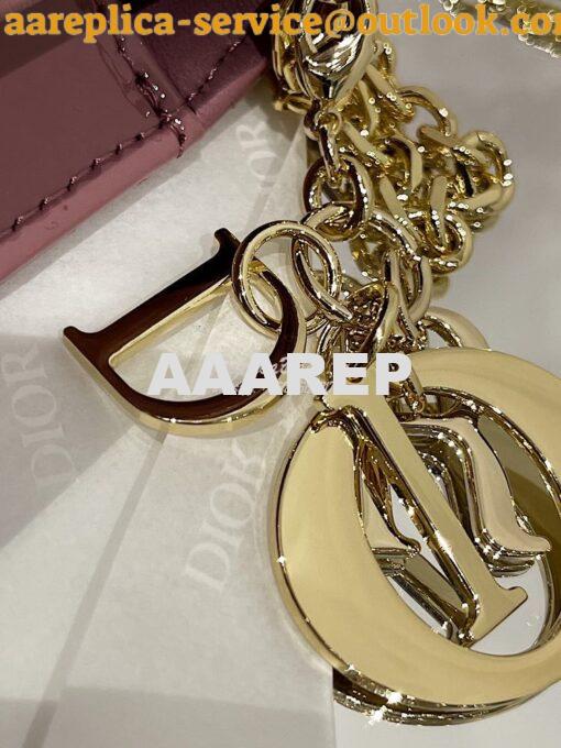 Replica Lady Dior Clutch With Chain in Patent Calfskin S0204 Antique R 6