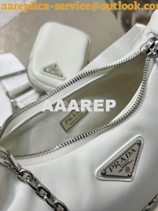 Replica Prada Re-edition 2005 Lambskin Bag 1BH204 White 9