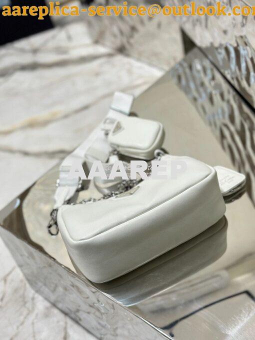 Replica Prada Re-edition 2005 Lambskin Bag 1BH204 White 10