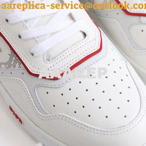 Replica Dior B27 Low-Top Sneaker Red, and White Smooth Calfskin with W 9