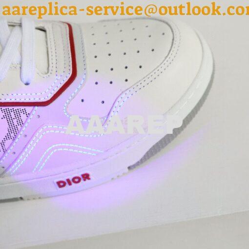 Replica Dior B27 Low-Top Sneaker Red, and White Smooth Calfskin with W 10