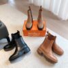 Replica Hermes Findlay Ankle Boot in Suede Goatskin and Calfskin With