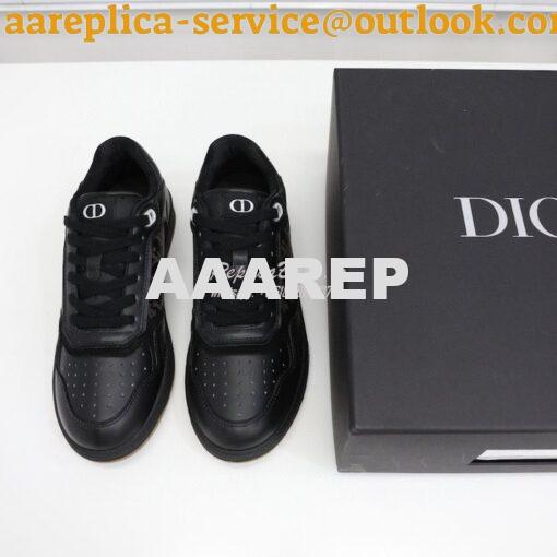 Replica Dior World Tour B27 Low-Top Sneaker Black Oblique Galaxy Leath 4