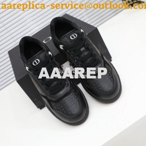 Replica Dior World Tour B27 Low-Top Sneaker Black Oblique Galaxy Leath 6