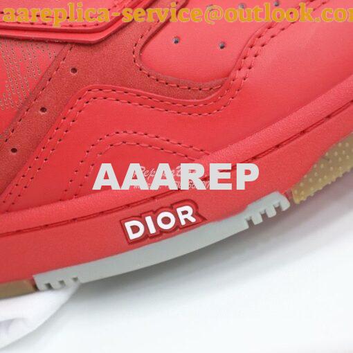 Replica Dior World Tour B27 Low-Top Sneaker Red Oblique Galaxy Leather 7