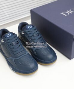 Replica Dior World Tour B27 Low-Top Sneaker Blue Oblique Galaxy Leathe 2