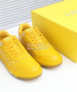 Replica Dior World Tour B27 Low-Top Sneaker Yellow Oblique Galaxy Leat