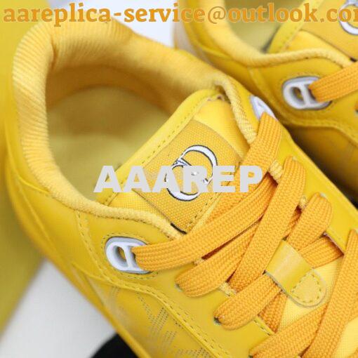 Replica Dior World Tour B27 Low-Top Sneaker Yellow Oblique Galaxy Leat 6