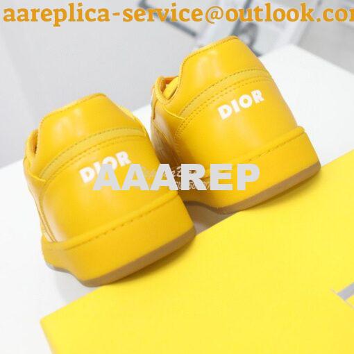 Replica Dior World Tour B27 Low-Top Sneaker Yellow Oblique Galaxy Leat 10