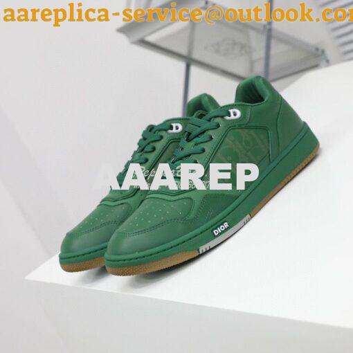 Replica Dior World Tour B27 Low-Top Sneaker Green Oblique Galaxy Leath 4