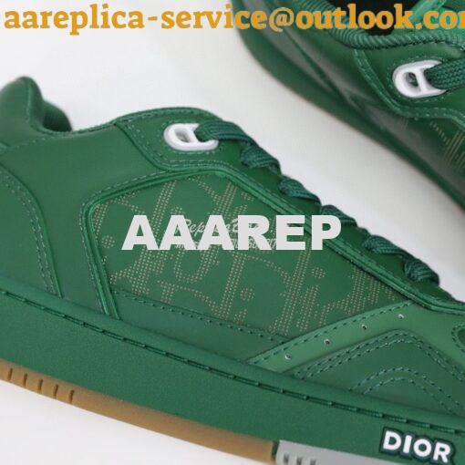 Replica Dior World Tour B27 Low-Top Sneaker Green Oblique Galaxy Leath 7