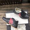 Replica Gucci Women Men's Black Rhyton Leather Sneaker LA 528892