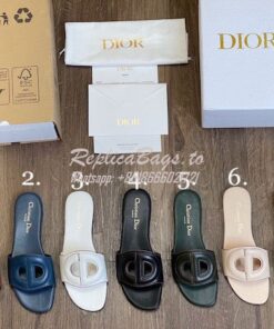 Replica Dior D-Club Slides in Calfskin KCQ390