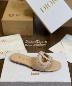 Replica Dior D-Club Slides in Calfskin KCQ390 2
