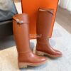 Replica Hermes Honey Boot in Heritage calfskin with rubber sole with c 15