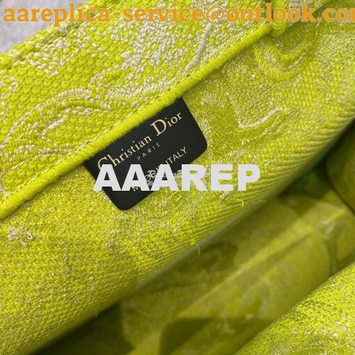 Replica Dior Book Tote bag in Lime Toile de Jouy Reverse Embroidery 9