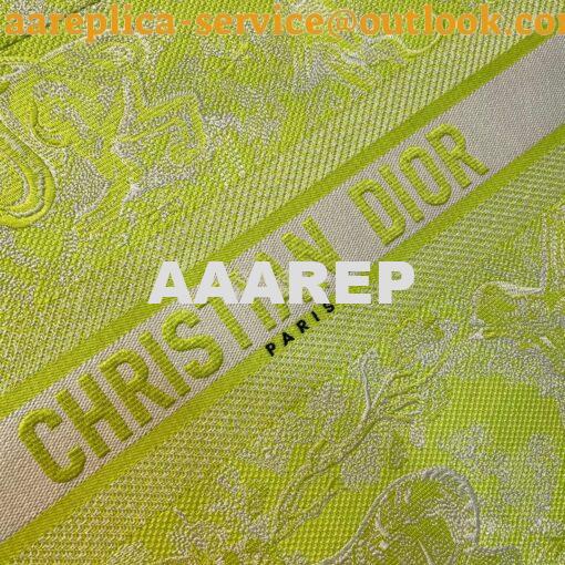 Replica Dior Book Tote bag in Lime Toile de Jouy Reverse Embroidery 11