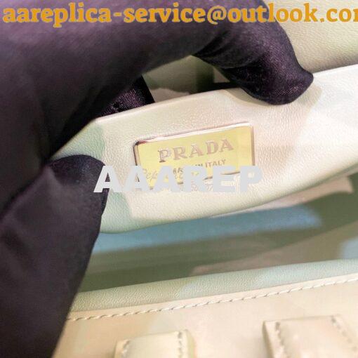 Replica Prada Brushed Leather Handbag 1BA327 Aqua 13