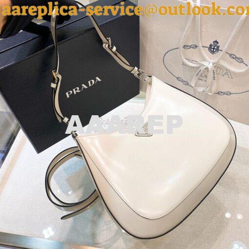 Replica Prada Cleo Brushed Leather Shoulder Bag with Strap Extension 1 3