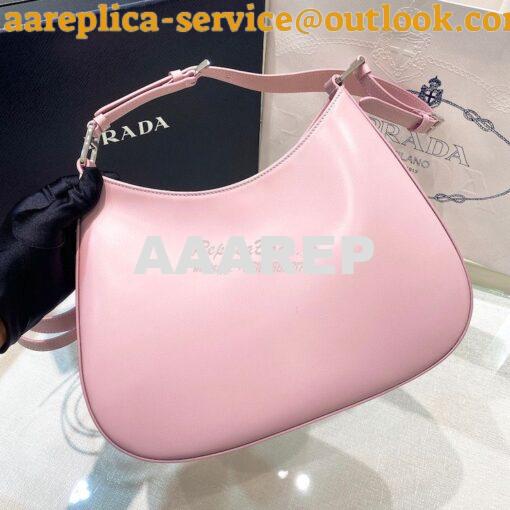 Replica Prada Cleo Brushed Leather Shoulder Bag with Strap Extension 1 9