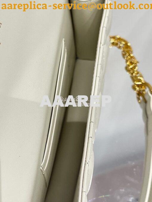 Replica Dior Caro Belt Pouch With Chain in Latte Supple Cannage Calfsk 6